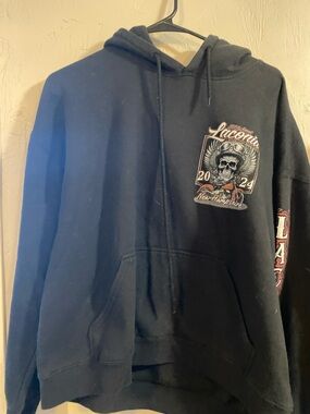 Laconia NH 2024 Bike Week  Pullover Hoodie with Skull Emblem